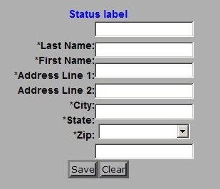 Echo2 test application displayed as displayed on Internet Explorer
